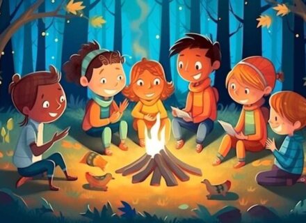 Geschichtenzeit auf dem Spielplatz